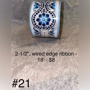 2-1/2", 18' Wired Ribbon